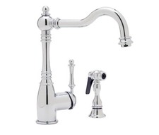 Blanco Single Lever Cast Spout Kitchen Faucet w/ Side Spray Chrome 440686