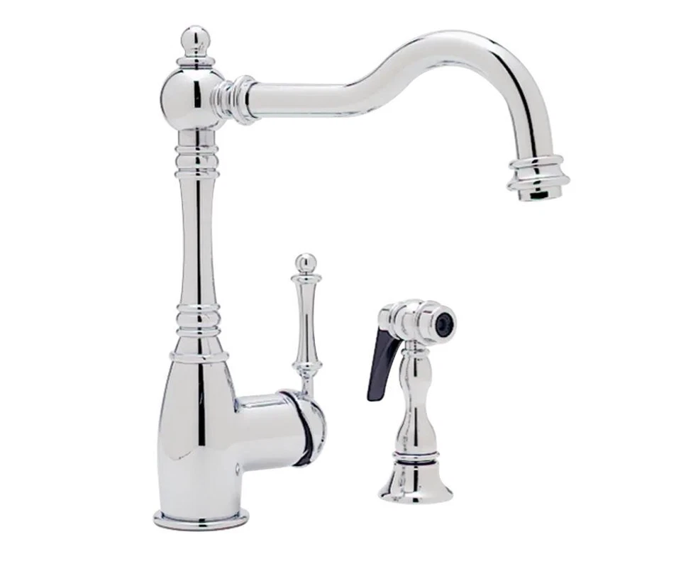 Blanco Single Lever Cast Spout Kitchen Faucet w/ Side Spray Chrome 440686