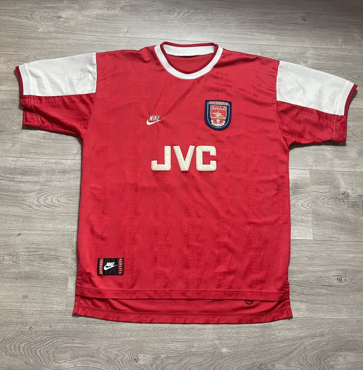 アーセナル 94/95 ホーム ユニ ベルカンプ Arsenal Home Vintage Men's ARSENAL LONDON 1994/95 HOME FOOTBALL SHIRT