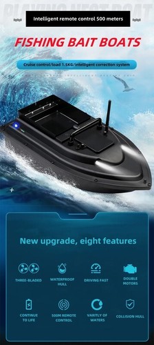 Twin Motors Fish Finder GPS RC Fishing Boat RC Bait Boat Fish Baits Lure - Picture 8 of 13