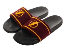 Bioworld Retro Flash Adult Logo Slide Sandals, Super Hero NWT