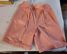 VTG 80's-90's Corbin Threads Pleated Preppy Women's Shorts Sz 10 Pink