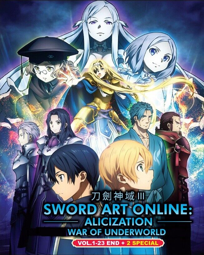 DVD Anime SWORD ART ONLINE Season 1-3 +Alicization (1-96) +Movie +2 OVA  English