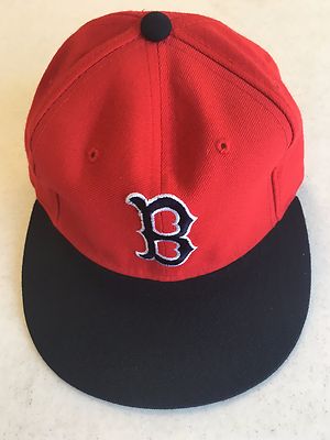 NEW ERA 5950 BOSTON RED SOX RED HAT BLUE BRIM GREEN UNDER FITTED HAT
