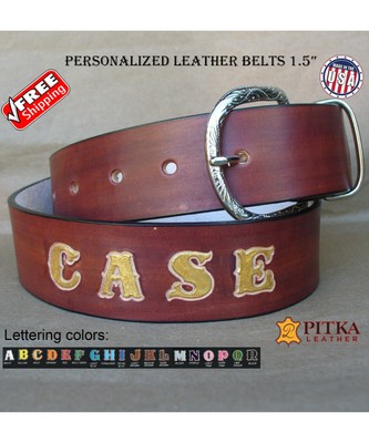 personalised leather belts
