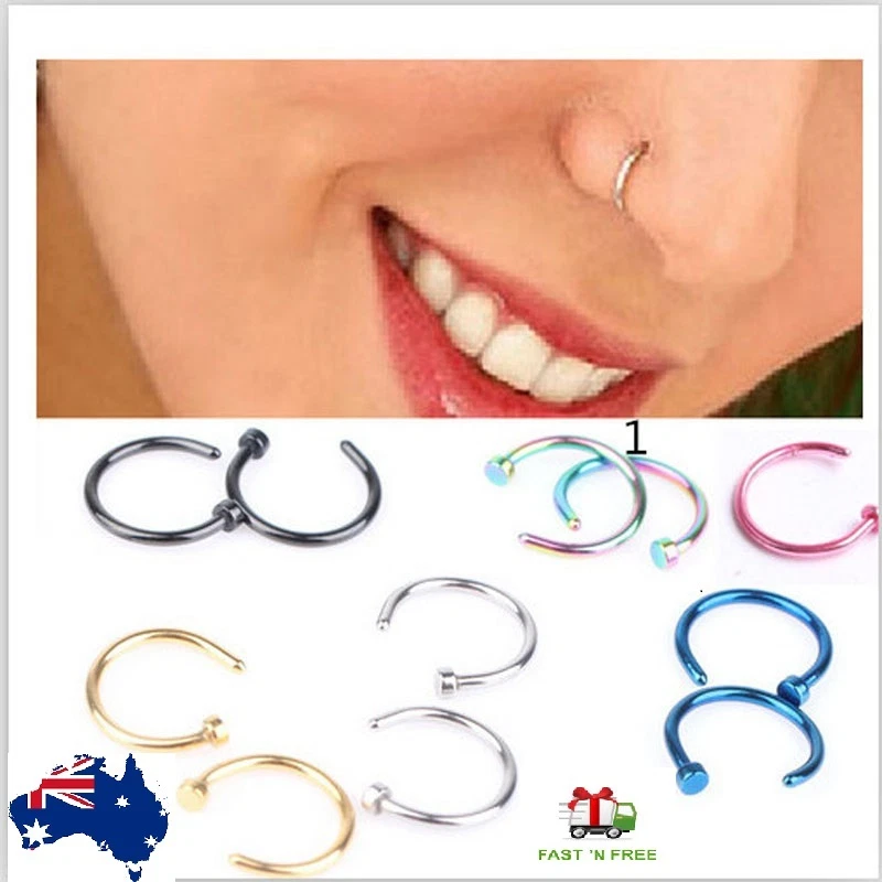 Anodized titanium deals nose ring