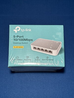 TP-LINK 5 Port Fast Ethernet 10/100Mbps Network Switch Desktop RJ45 - TL-SF1005D