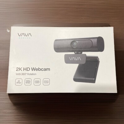 VAVA Webcam Model VA-VD020 2K HD, 4X Zoom Auto Focus 360 Rotation With Tripod