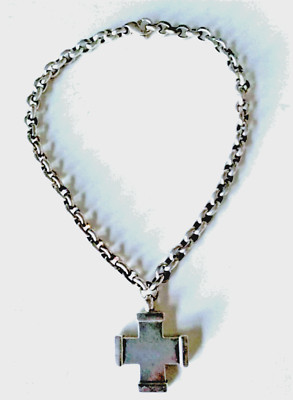 Vintage Rare 80s Sterling Silver Big Chunky TIFFANY Cross