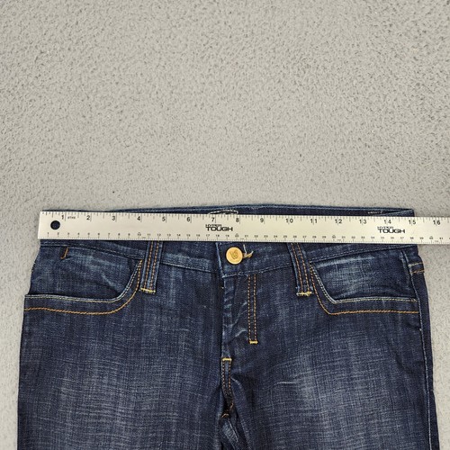 Frankie B Jeans Women Size 6 Blue Denim Flare Bootcut Gold Butterfly Pockets Y2K - Picture 7 of 17