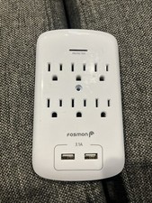 Fosmon 6 Outlet Surge Protector 1200 Joules with 2 USB Ports Charger (3.1A), ...