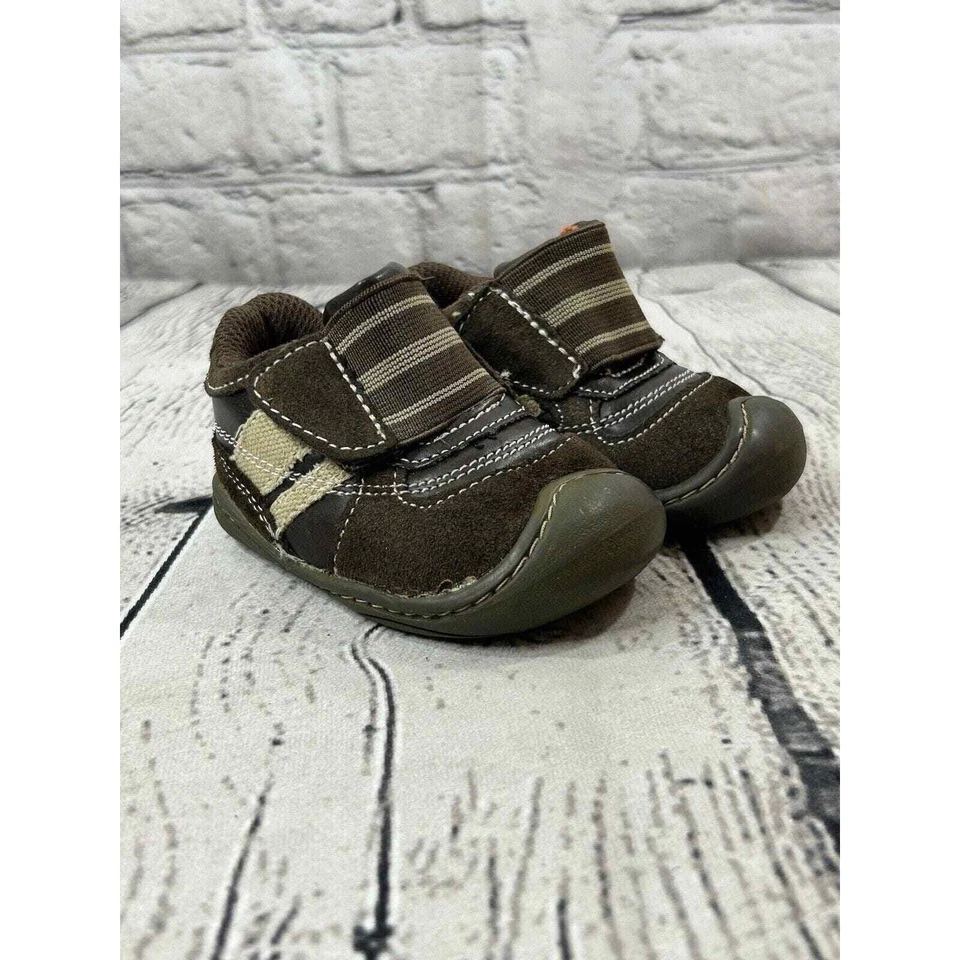 Circo Bebé Niño Zapatos Informales Talla 3 Marrón Mocasines Descalzos Gancho y Lazo Foto 3 de 4
