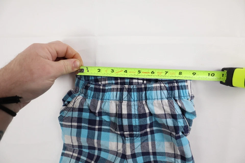 Pantalones Cortos Okie Dokie Match Ups Niños Jóvenes 5T Azul a Cuadros Cintura Elástica Foto 2 de 4