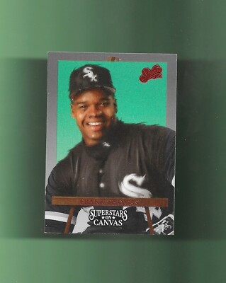 1993 Leaf Studio SUPERSTARS ON CANVAS # 6 FRANK THOMAS CHICAGO WHITE SOX