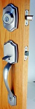 Kwikset Belleview Handleset with Polo Knob Satin Nickel 687BWXP15 7dr