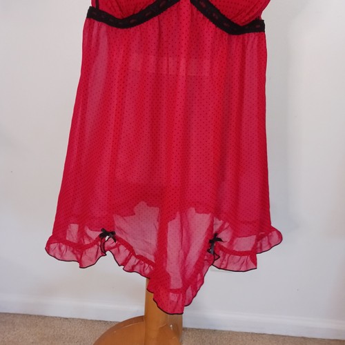 Size Large Babydoll, Womens, Sheer Sleepwear Ruffled NWOT Sexy Elegant - Picture 9 of 12