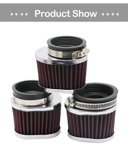 2 PIEZAS Filtro de aire para motocicleta Motocross Scooter Limpiador de admisión de aire 58MM-62MM Entrada - Imagen 8 de 9