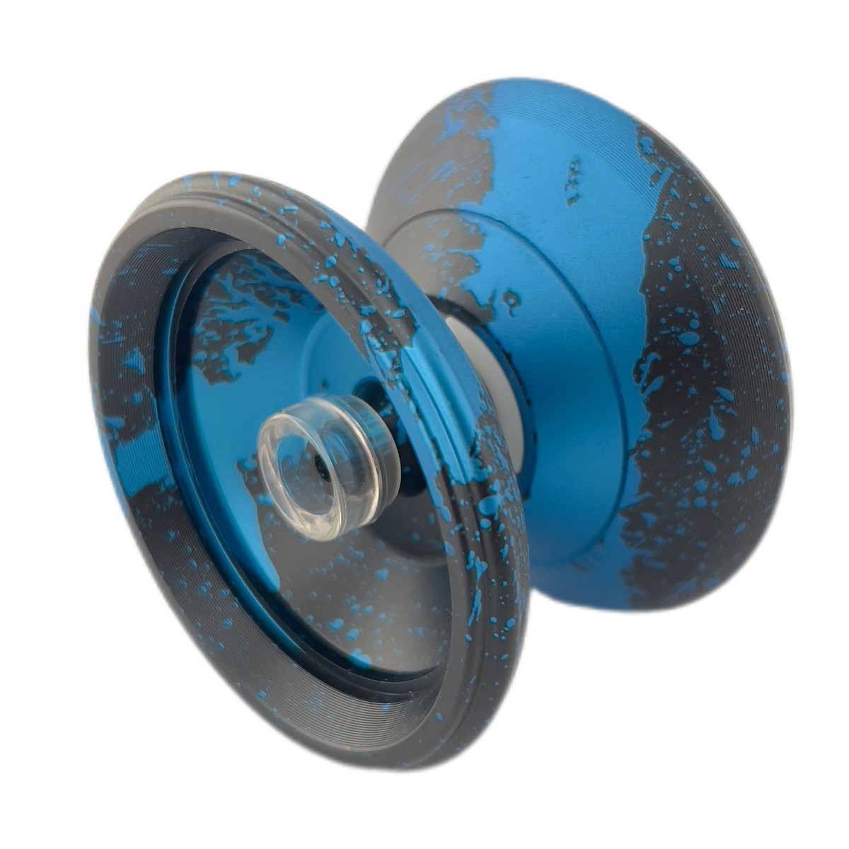 Yoyo Yoyo réactif en alliage d'aluminium professionnel avec gant, 3 cordes et motif pieuvre - Balle de rechange en métal pour débutants, professionnels, enfants, adultes, cadeaux (bleu