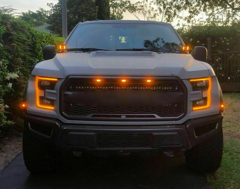 3PCS LED Light Fits for Ford F-150 F150 Raptor Style Grille Grill 2015-2019 A U4