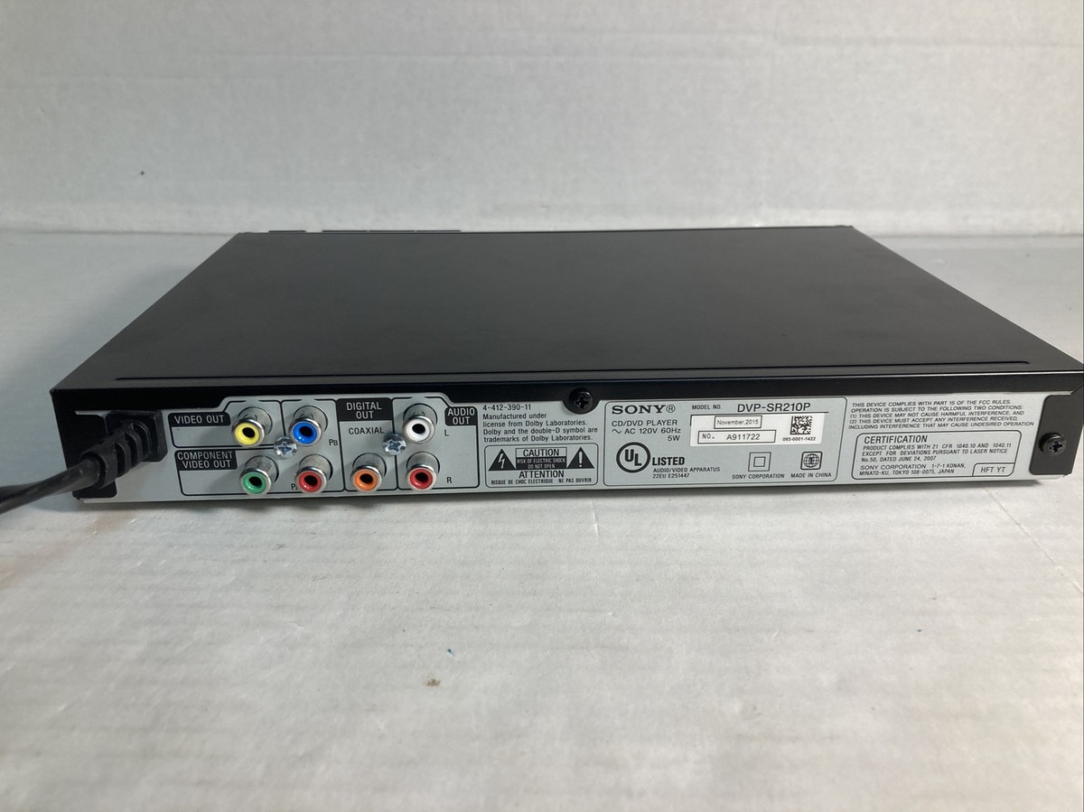 Sony DVP-SR210P DVD Player with Progressive Scan & Multi-Format