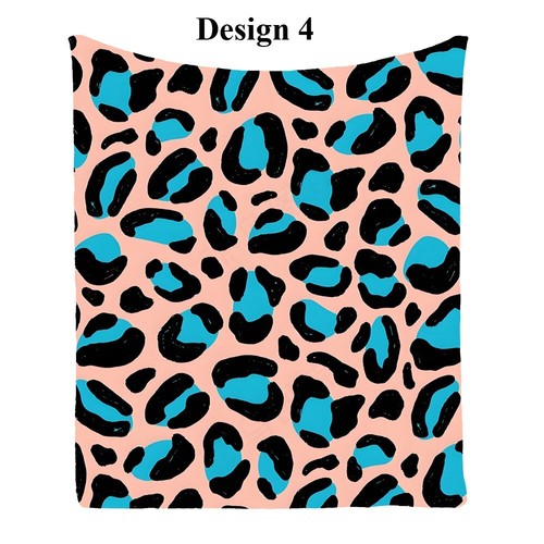 Leopard Print Women Girl Warm Bedspread Sofa Throw Blanket Holiday Birthday Gift - Picture 13 of 19