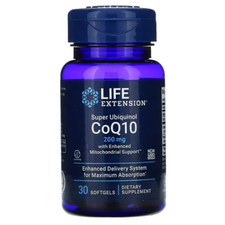 Life Extension Super Ubiquinol CoQ10 w/ Enhanced Mitochondrial 200mg 30 softgels