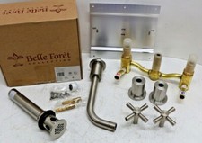 BFL375SN Belle Foret Wall Mounted Lavatory Bathroom Faucet Satin Nickel KBin