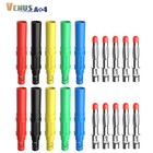 Safety 4mm Shrouded Banana Plug Copper Solder Type DIY Test Lead Connector