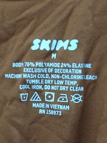 SKIMS Fits Everybody Damen-Tanga-Body mit eckigem Ausschnitt Bronze M BS-SCN-0294 - Bild 8 von 9