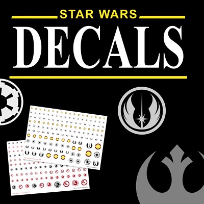 Star Wars - Aufkleber Wassertransfers - Rebel Imperial Republic GUS Sith Mando