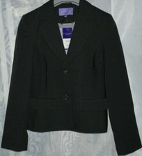 Autonomy Womens Black Single Breasted Button Formal Blazer Jacket Sz:12/40(wj43)