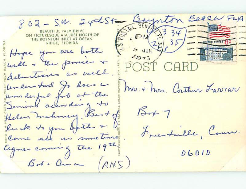 Pre1980 ROAD Ocean Ridge Near Boynton & Delray Beach & Lake Worth FL