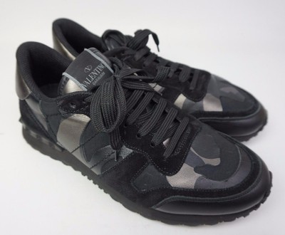 valentino rockstud black trainers