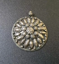 Vintage Mid-Century Art Nouveau Revival Drop Pendant