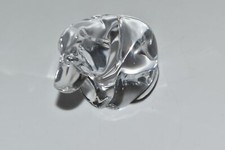 *DS* ATLANTIS GLASS HOUND DOG CLEAR GLASS FIGURINE (KPQ89)
