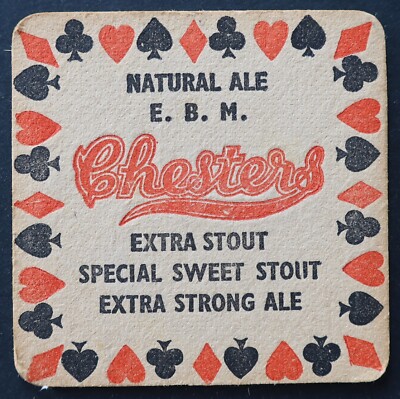 CHESTERS Extra Stout Coaster Beermat Beer Deckel 12