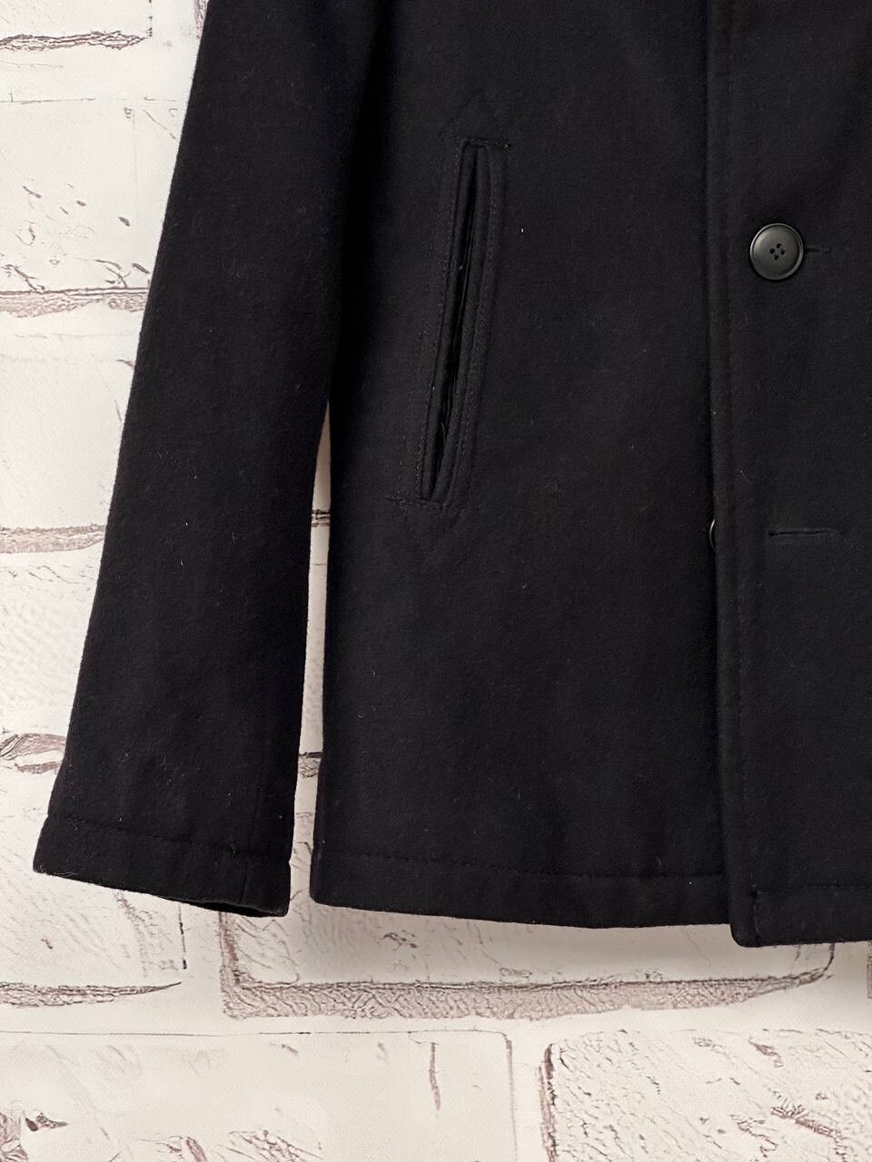 Cappotto doppiopetto Yves Saint Laurent vintage lana nero taglia S