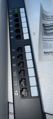 Signa Max  12 Port Category 5E Patch Panel T568A/B Wiring P/N 12458MD-C5E New￼