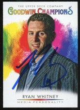 Ryan Whitney #109 signed autograph 2021 UD Goodwin Champions Media Personality