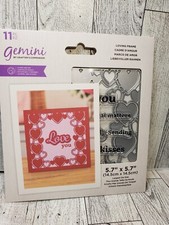 CSD1 Crafters Companion Gemini Loving Hearts Frame stamp and die set NEW