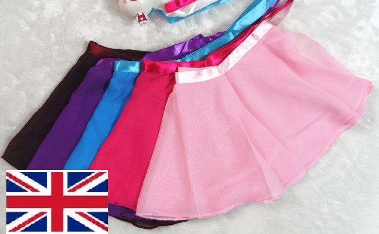 Vendedor del Reino Unido Venta Elegante Niños Niñas Damas Falda/Ballet/Falda de Baile 90-160cm