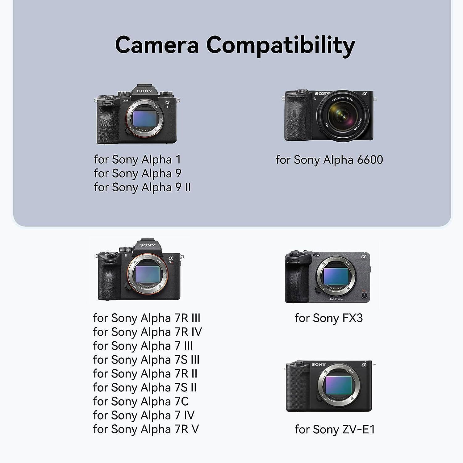 SmallRig NP-FZ100 Akku USB-C Rechargeable Camera Battery for Sony A7R IV A7III