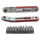 Mini Ratchet Wrench Set 12pcs with Chrome Vanadium Steel and Ratchet Heads