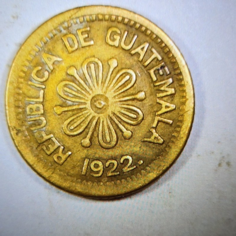 Choice AU Guatemala 1922 50 Centavos Provisional Series Scarce World Coin