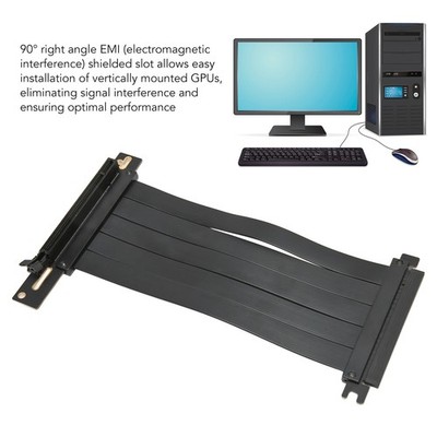 PCIE 4.0 X16 Extender Riser Cable Plug And Play High Speed PCIE 4.0 X16
