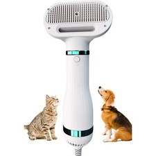 Pet Hair Dryer Blower Slicker Brush Grooming Low Noise Safe Fast Drying