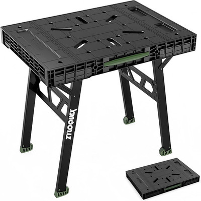 Foldable Work Bench,Easy Step Protable Work Table,34'' W X 25'' D X 31'' H Lightwei