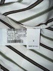 $450  BRUNELLO CUCINELLI GIRLS  HI-LOW SHIRT STRIPED MONILI BEADS SIZE 6 ITALY — photo 6
