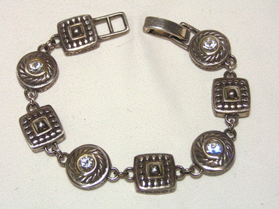 BRIGHTON Armband silberfarben, Kristalle Abschnitte