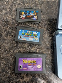 Nintendo Game Boy Advance SP Console Package with Case and 6 games Lot - no Cord